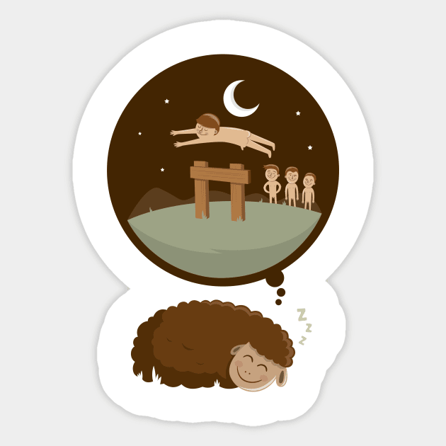 Dreaming Sheep Sticker by rafaelkoff